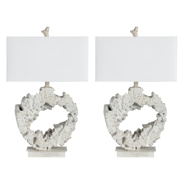 Crestview Collection Coastal Rowan Table Lamp - Driftwood-inspired Portable Lighting With Rustic Elegance & Charm   Cvavp1933b