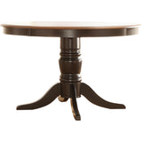 Homelegance By Top-Line Antonio Antique Two-Tone Round Dining Table Black Wood