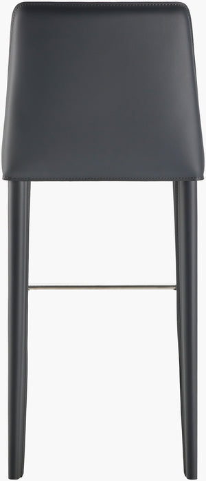 Surya Rosy Modern Bar Stool - 42" Height, Sleek Design, Easy-care Upholstery For Stylish Small Spaces! Upholstery, Ink Blue,Base, Dark Blue Pvc,Iron,Polyurethane Foam Rsy-003