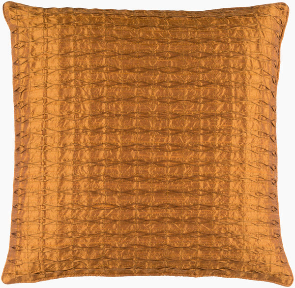 Surya Rutledge 18” X 18” Durable Accent Pillow – Modern Design For Charming Home Decor, Spot Cleanable Camel Polyester Rt005-2020