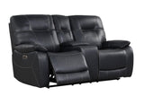 Parker House Parker Living Axel - Admiral Power Reclining Console Loveseat Admiral 83% Polyester, 17% PU (W) MAXE#822CPH-ADM