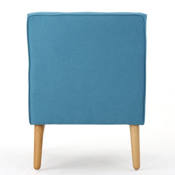 English Elm Arm Chair Tufted Mid-century Accent Seat with Rubberwood Legs for Living Room 60015.00TEL