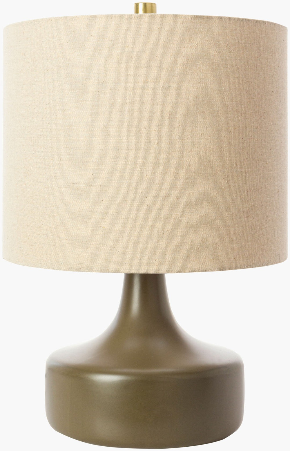 Livabliss Rita Ceramic and Metal Base Table Lamp with Linen Shade for Bedroom or Living Room RTA-002