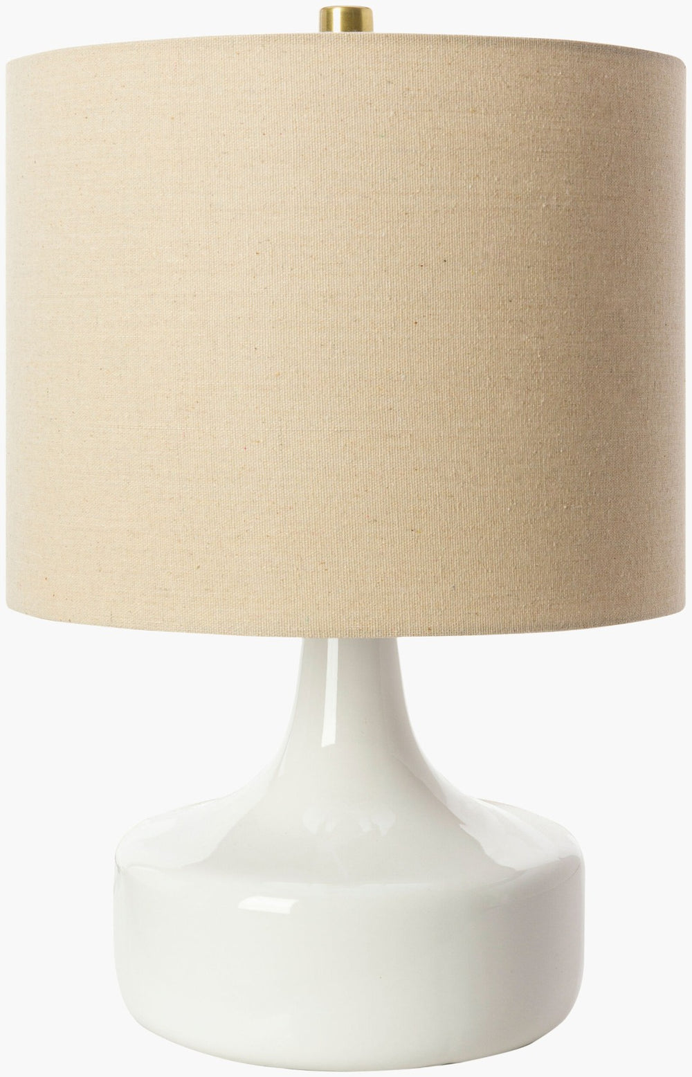 Livabliss Rita Ceramic Base Table Lamp with Linen Shade for Modern Transitional Interiors RTA-003