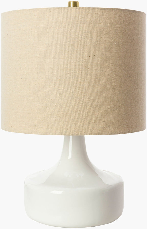 Livabliss Rita Ceramic Base Table Lamp with Linen Shade for Modern Transitional Interiors RTA-003