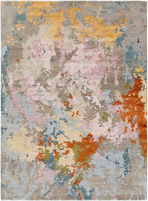 Surya Arte Hand-knotted 6' X 9' Elegant Wool & Viscose Rug - Luxurious Centerpiece For Any Room Decor Tan Wool,Viscose Rte2300-69