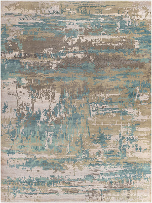 Arte RTE-2301 8' x 11' Handmade Rug RTE2301-811  Dusty Sage, Dark Blue, Medium Gray, Gray, Taupe, Charcoal Surya