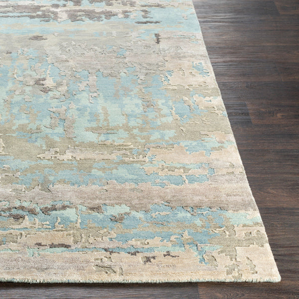 Arte RTE-2301 8' x 11' Handmade Rug RTE2301-811  Dusty Sage, Dark Blue, Medium Gray, Gray, Taupe, Charcoal Surya