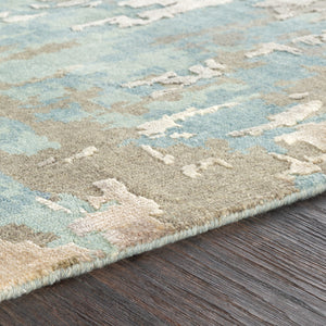 Arte RTE-2301 8' x 11' Handmade Rug RTE2301-811  Dusty Sage, Dark Blue, Medium Gray, Gray, Taupe, Charcoal Surya