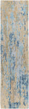 Arte RTE-2302 2'6" x 10' Handmade Rug RTE2302-2610  Navy, Denim, Pale Blue, Sage, Tan, Medium Gray Surya