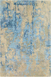 Arte RTE-2302 6' x 9' Handmade Rug RTE2302-69  Navy, Denim, Pale Blue, Sage, Tan, Medium Gray Surya