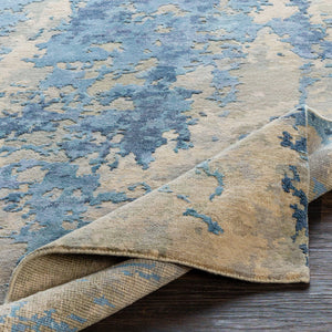 Arte RTE-2302 8' x 11' Handmade Rug RTE2302-811  Navy, Denim, Pale Blue, Sage, Tan, Medium Gray Surya
