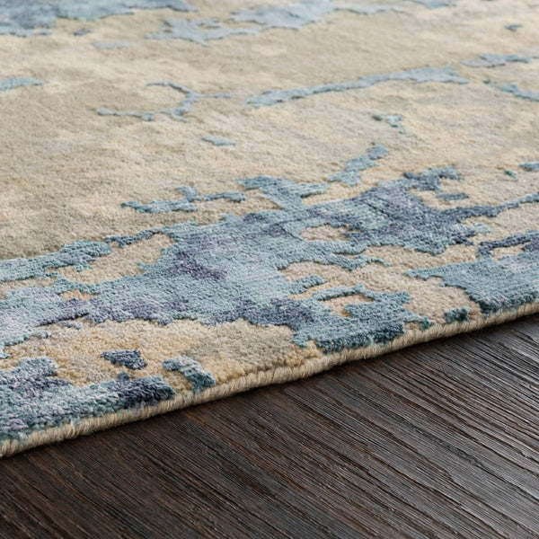 Surya Arte Hand-knotted 6' X 9' Elegant Wool & Viscose Rug - Luxurious Centerpiece For Any Room Decor Navy Wool,Viscose Rte2302-23