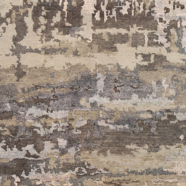 Surya Arte Hand-knotted 6' X 9' Elegant Wool & Viscose Rug - Luxurious Centerpiece For Any Room Decor Light Gray Wool,Viscose Rte2303-23