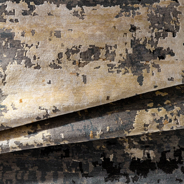 Arte RTE-2307 8' x 11' Handmade Rug RTE2307-811  Denim, Black, Saffron, Beige, Light Beige, Light Gray Surya