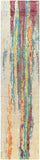 Arte RTE-2308 2'6" x 10' Handmade Rug RTE2308-2610  Charcoal, Blue, Light Olive, Peach, Red, Light Gray Surya