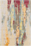 Arte RTE-2308 6' x 9' Handmade Rug RTE2308-69  Charcoal, Blue, Light Olive, Peach, Red, Light Gray Surya
