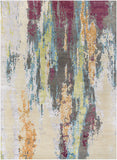 Arte RTE-2308 8' x 11' Handmade Rug RTE2308-811  Charcoal, Blue, Light Olive, Peach, Red, Light Gray Surya