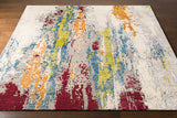 Arte RTE-2308 8' x 11' Handmade Rug RTE2308-811  Charcoal, Blue, Light Olive, Peach, Red, Light Gray Surya