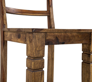 Porter Designs Taos Solid Sheesham Wood Bar Stool Set – Handcrafted Elegance For Your Space Brown Wood 07-196-24-1114h