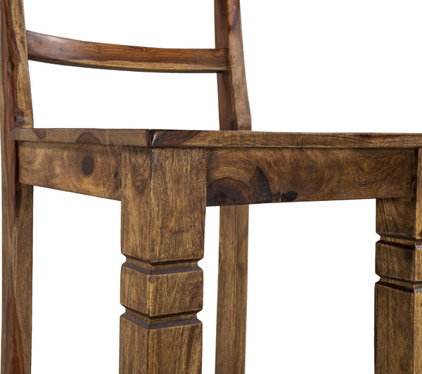 Porter Designs Taos Solid Sheesham Wood Bar Stool Set – Handcrafted Elegance For Your Space Brown Wood 07-196-24-1114h