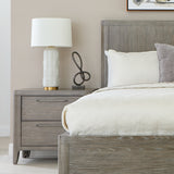 Scott Living Home Griffith Two Drawer Nightstand Gray with Light Wood Finish P367DJ140 Pulaski Furniture