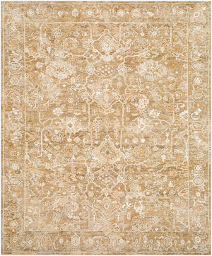 Surya Rosette Hand-knotted Silk Wool Area Rug Traditional Pattern for Living Dining Rooms 6' x 9' Rectangle RTT2301-69