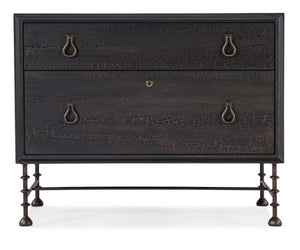 Hooker Furniture Big Sky Lateral File Cabinet Charred Timber Rustic Pecky Hickory 2-Drawer Locking File Cabinet, 38"W 6700-10466-98