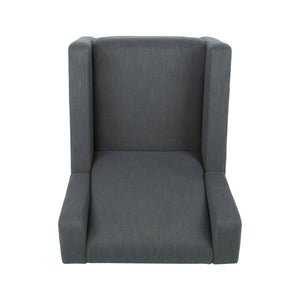 English Elm Christopher Knight Home® - Swivel Recliner Pushback Chair with Lever & Wingback Design, Space-Saving Swivel Recliner for Living Room Charcoal 67547.00CHAR