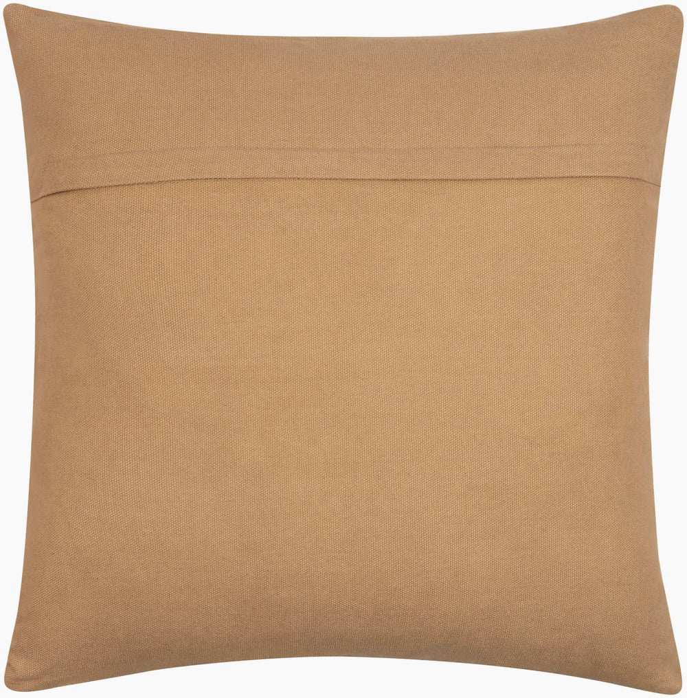 Surya Ritz Modern 18"L X 18"W Accent Pillow Cover - Luxurious Cotton & Leather Blend For Lasting Style Metallic Gold Leather,Cotton Rtz001-1818p