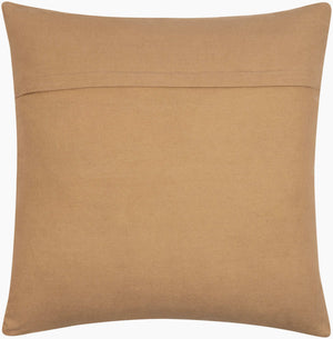 Surya Ritz Modern 18"L X 18"W Accent Pillow Cover - Luxurious Cotton & Leather Blend For Lasting Style Metallic Gold Leather,Cotton Rtz001-1818p