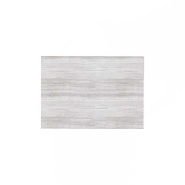 A.R.T. Furniture Mezzanine Night Table In Dove Gray - Elegant Arched Frame With Travertine Top & Antique Mirror Finish Light Gray Parawood And Poplar Solids,Maple Veneer,Mirror,Travertine 325141-2249