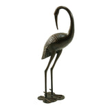 Christopher Knight Home® - Noble House - Scarlet Outdoor 39 Inch Cast Aluminum Crane Statue, Dark Bronze