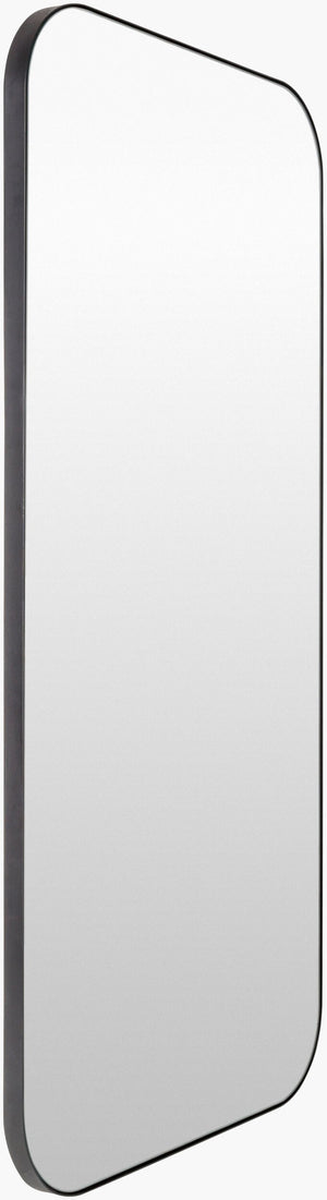 Surya Auburn 31"H X 22"W Minimalist Modern Accent Mirror – Elevate Your Space With Contemporary Elegance Frame, Black Iron Rub003-4724