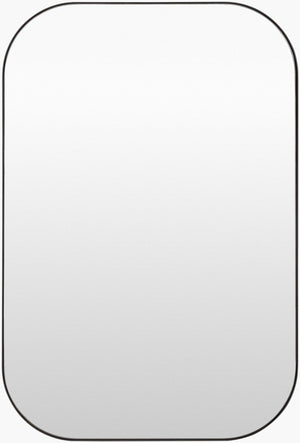 Surya Auburn 31"H X 22"W Minimalist Modern Accent Mirror – Elevate Your Space With Contemporary Elegance Frame, Black Iron Rub004-3524