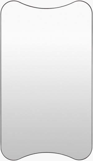 Surya Auburn 31"H X 22"W Minimalist Modern Accent Mirror – Elevate Your Space With Contemporary Elegance Frame, Black Iron Rub005-3621