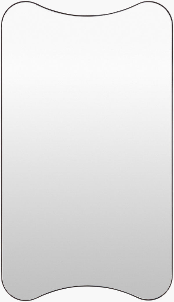 Surya Auburn 31"H X 22"W Minimalist Modern Accent Mirror – Elevate Your Space With Contemporary Elegance Frame, Black Iron Rub005-3621