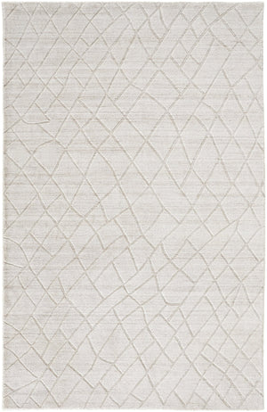 Feizy Rugs Redford Handwoven Geometric Rug Collection - Stylish, Durable, And Artisan Crafted For Modern Homes Ivory,Gray Viscose,Wool Red8846fbge000f00