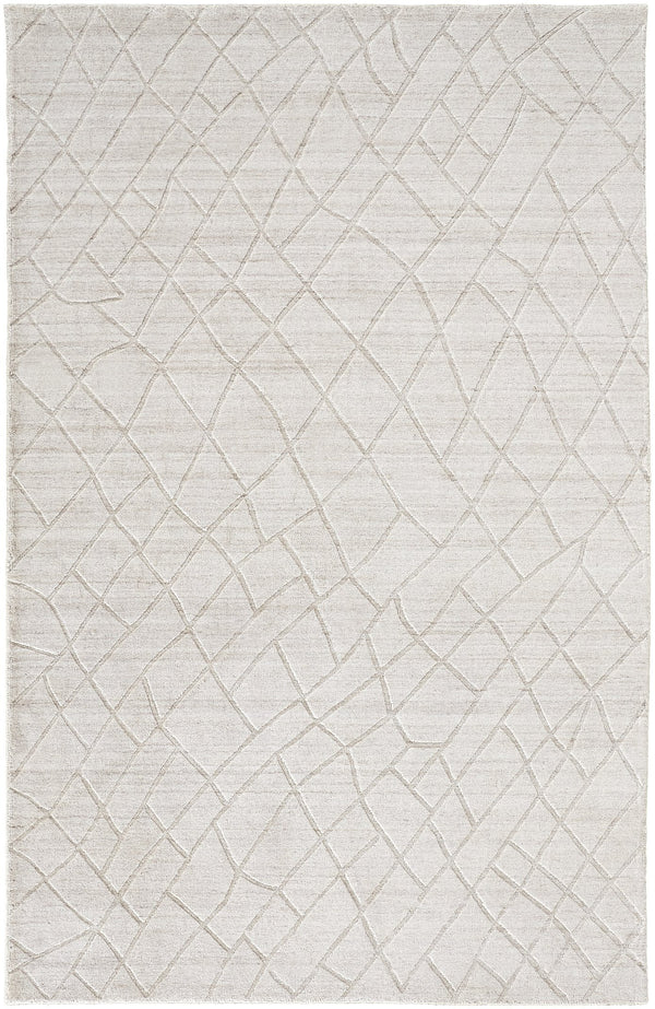 Feizy Rugs Redford Handwoven Geometric Rug Collection - Stylish, Durable, And Artisan Crafted For Modern Homes Ivory,Gray Viscose,Wool Red8846fbge000f00