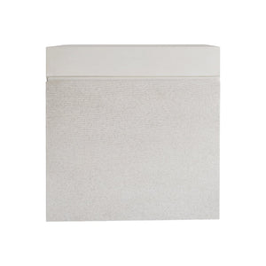 Bernhardt Bernhardt Ellison Square Side Table — Adobe Faux Stone Top, Sandblasted White Base, Modern Accent 553124