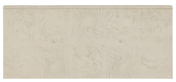 Hooker Furniture Melange Wanderlust Chest Of Drawers In Light Greige Ash Burl With Gold Trim, Tapered Legs & 3 Drawers 628-85742-05