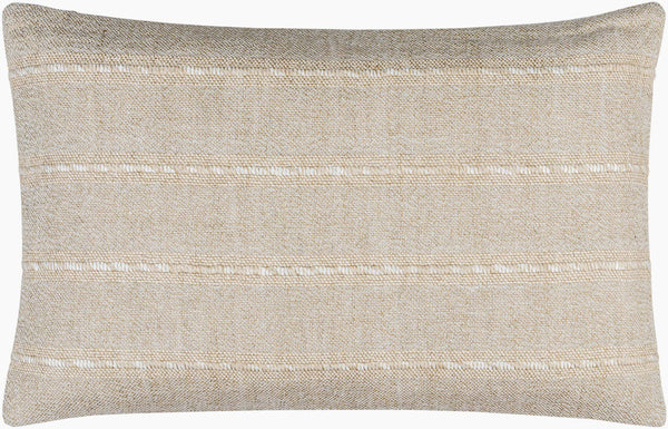 Surya Ruth 14" X 22" Lumbar Pillow - Chic Linen Blend For Comfort & Durability, Globally Inspired Elegance Beige Linen,Viscose,Cotton,Linen,Viscose,Cotton Ruh001-1422d
