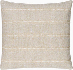 Surya Ruth 18” Accent Pillow - Chic Linen Blend Home Decor, Durable & Easy Care For Timeless Elegance Beige Linen,Viscose,Cotton,Linen,Viscose,Cotton Ruh001-2222d
