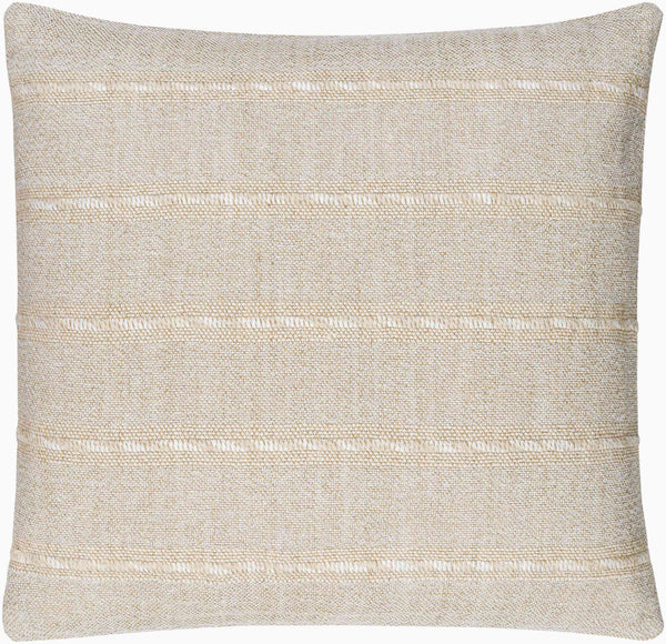 Surya Ruth 18” Accent Pillow - Chic Linen Blend Home Decor, Durable & Easy Care For Timeless Elegance Beige Linen,Viscose,Cotton,Linen,Viscose,Cotton Ruh001-2222d