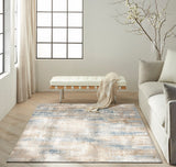 Nourison Calvin KleinCK950 Rush CK951 Machine Made Power-loomed No Border Indoor Only Modern  Rug Blue Beige, Blue Beige High Pile, 100% Polypropylene,Low Pile, 100% Polyester 99446756633