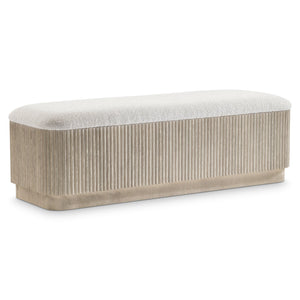 Bernhardt Bernhardt Lucerne Upholstered Bench with Reeded Oak Base for Bedroom or Entryway 393506