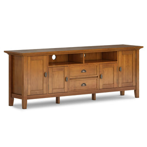 English Elm Redmond 72" Tv Media Stand - Handcrafted Light Golden Brown With Ample Storage & Timeless Design B136P159541-GIGA