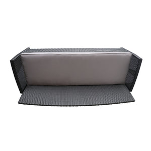 English Elm Christopher Knight Home® - ST LUCIA premium 3-seater outdoor sofa with PE rattan, iron frame and waterproof cushions, durable comfort for patios Grey 62952.00GRY