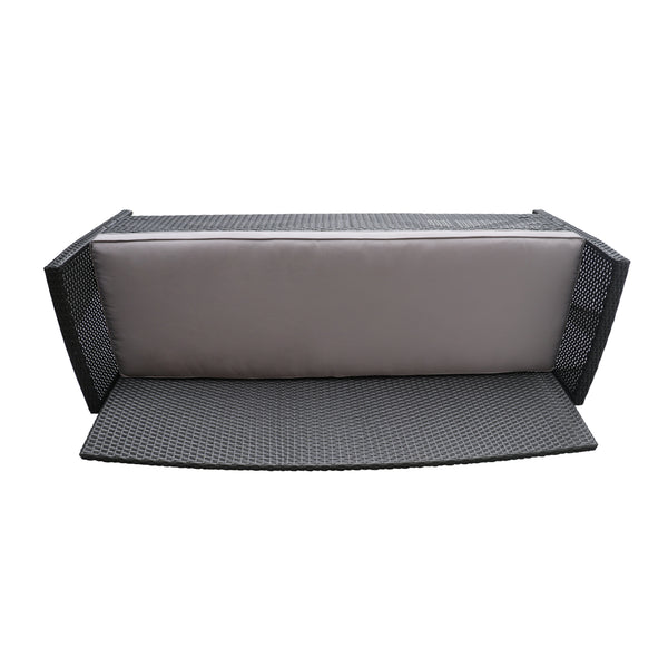 English Elm Christopher Knight Home® - ST LUCIA premium 3-seater outdoor sofa with PE rattan, iron frame and waterproof cushions, durable comfort for patios Grey 62952.00GRY