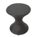 Christopher Knight Home® - Noble House - Franklin Outdoor 16" Multibrown Wicker Hourglass Side Table